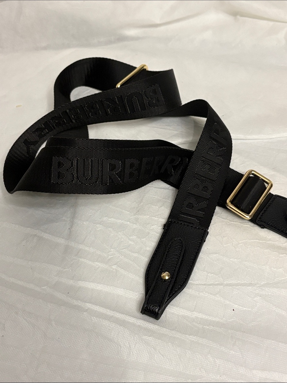 Burberry Black Logo Bag  Strap